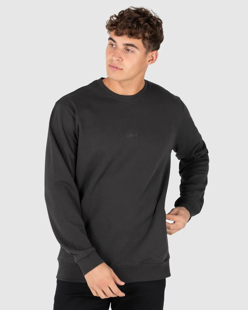 Unit Central Unisex Crew Fleece - Washed Black