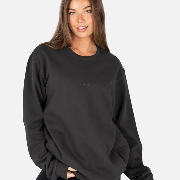 Unit Central Unisex Crew Fleece - Washed Black