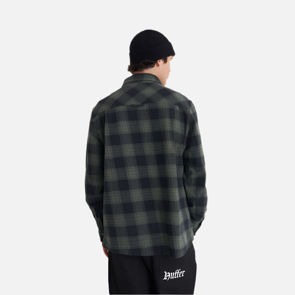 Huffer 9 to 5 Check Shacket - Cypress