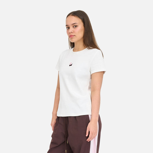 Huffer Cherry Slim Rib Tee - Chalk - view 2 | Propaganda Streetwear & Skate