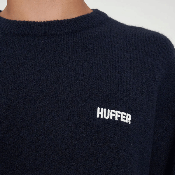 Huffer Fleet Knit Crew - Navy