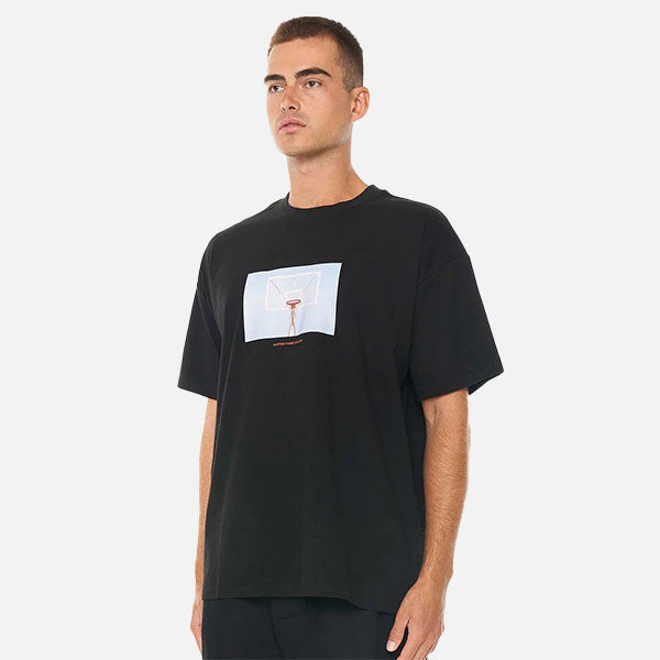 Huffer Hooped Block Tee 220 - Black