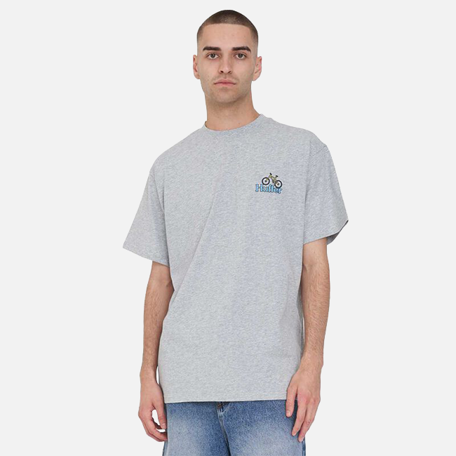 Huffer Sup 190 Tee Over Out - Grey Marle