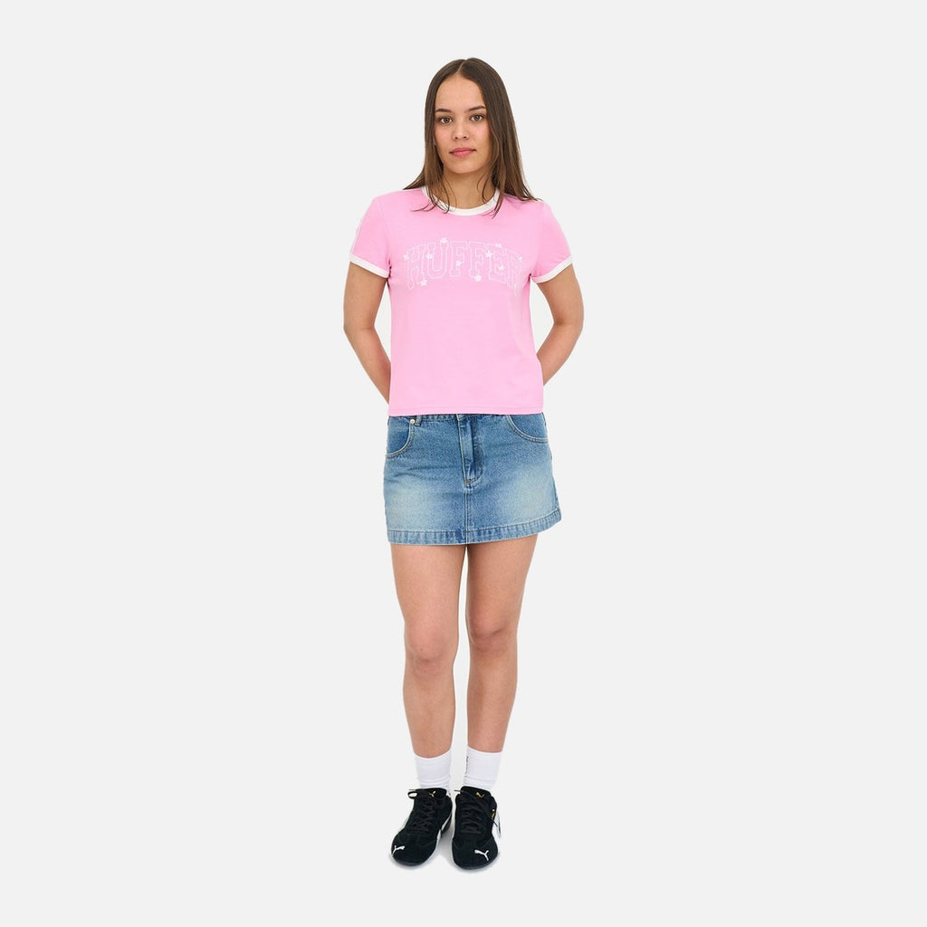 Huffer In Bloom Ringer Tee - Guava | Propaganda Streetwear & Skate