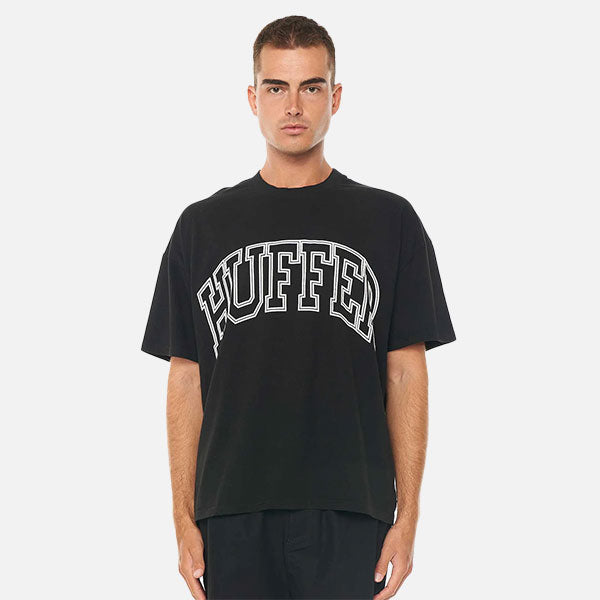 Huffer Lined Out Box Tee 260 - Washed Black