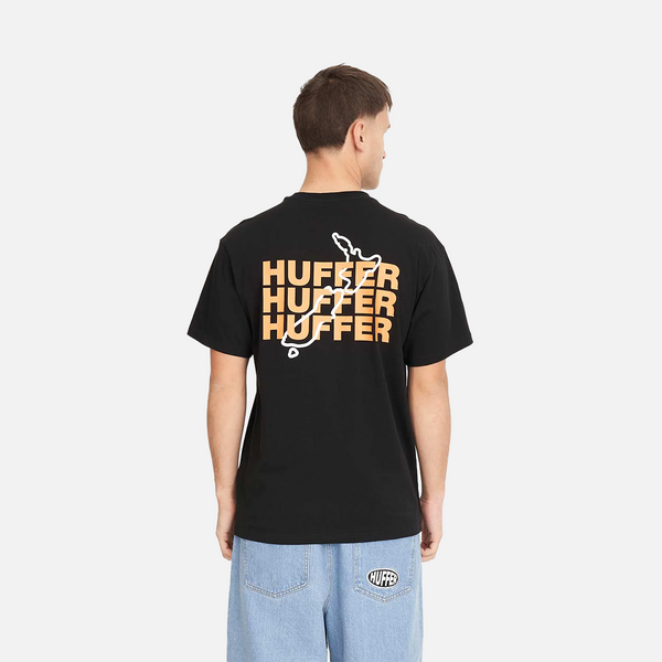 Huffer Sup 190 Tee Stacked As - Black