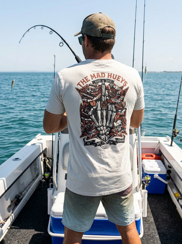 The Mad Hueys Shield FK Off Tee - Smoke Washed