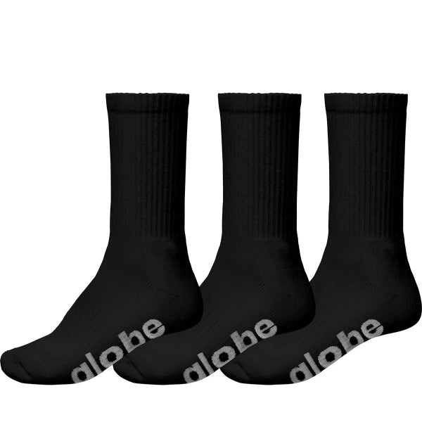 Globe OG Stealth Crew Sock 3Pack With Case - Black
