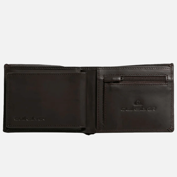 Quiksilver Gutherie IV Leather Wallet - Chocolate Brown
