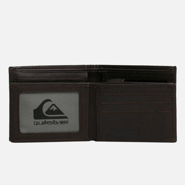 Quiksilver Gutherie IV Leather Wallet - Chocolate Brown