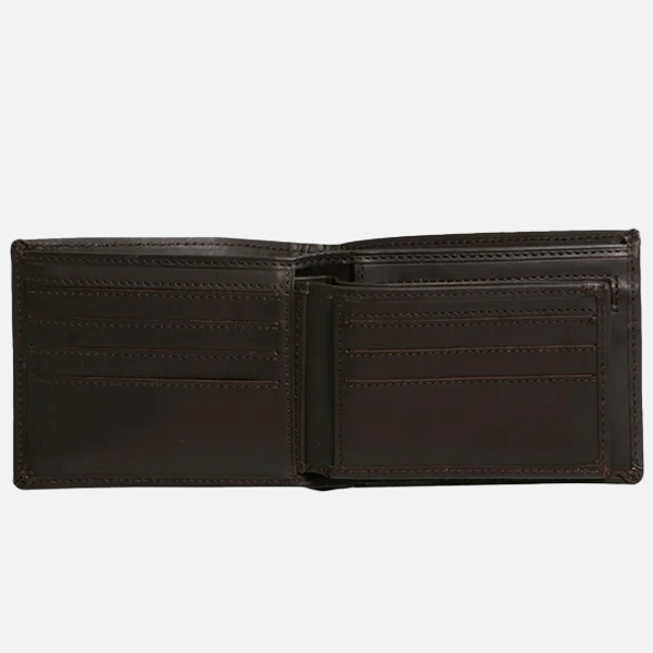 Quiksilver Gutherie IV Leather Wallet - Chocolate Brown