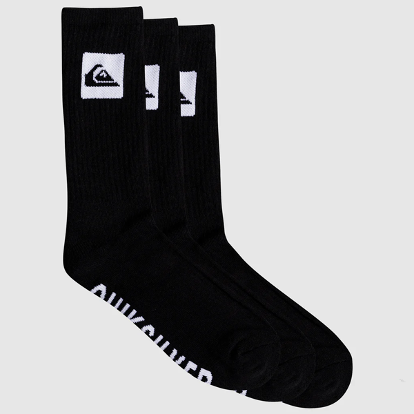 Quiksilver 5 Crew Pack Socks - Black