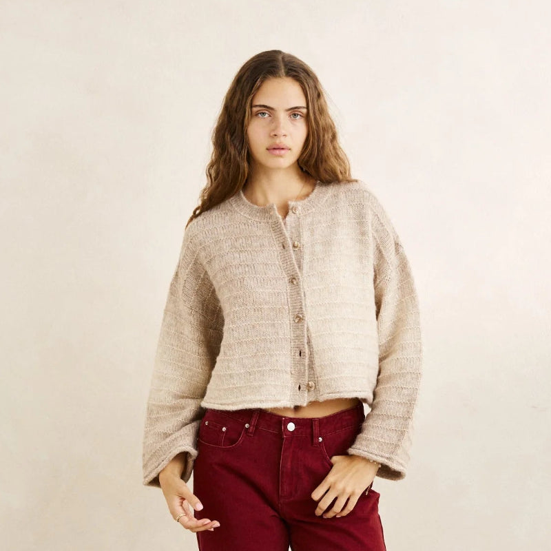 Rhythm Baklava Cardigan - Grey