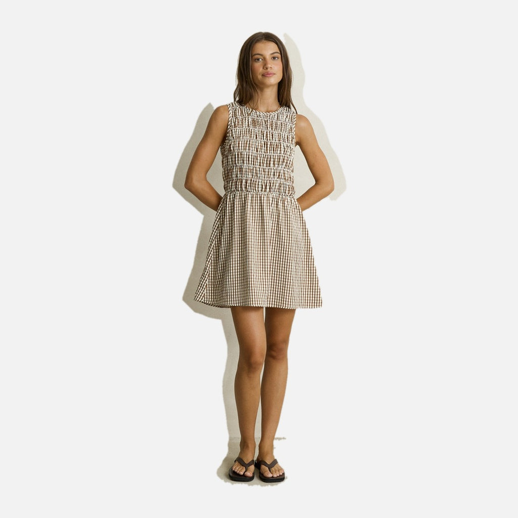 Rhythm Capri Check Mini Dress - Brown | Propaganda Streetwear & Skate