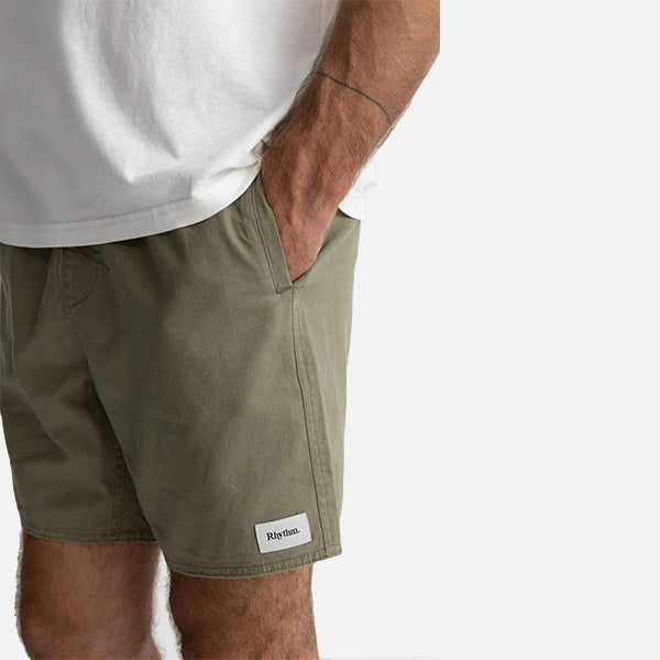 Rhythm Classic Linen Jam Short - Olive