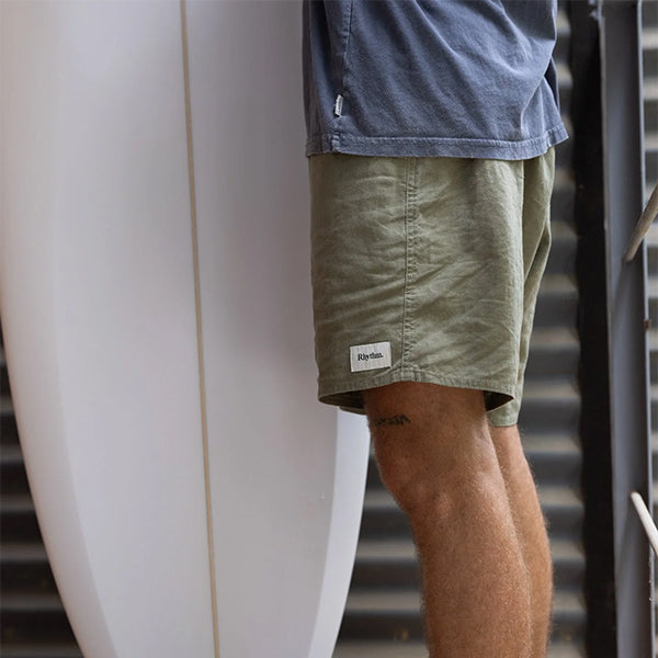 Rhythm Classic Linen Jam Short - Olive