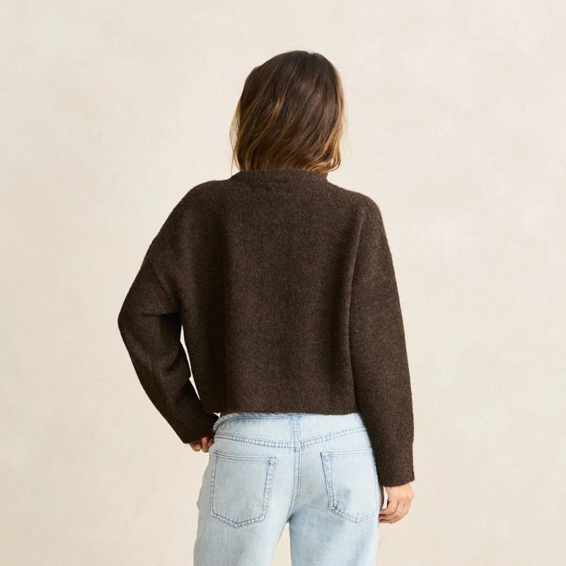Rhythm Estelle Fluffy Cardigan - Chocolate