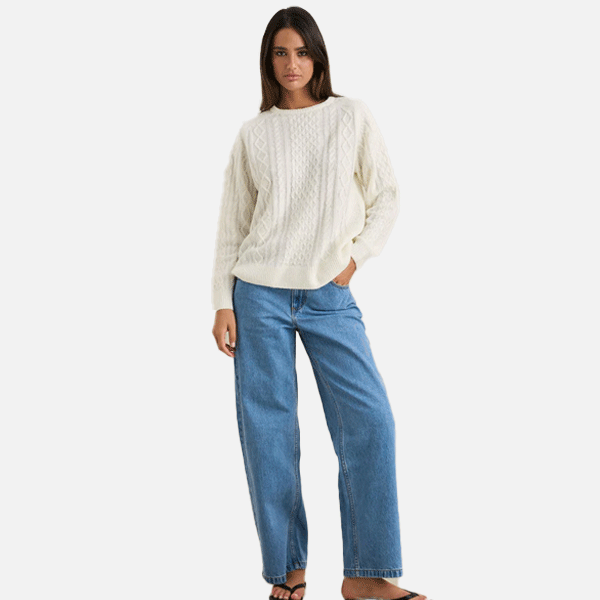 Rhythm Mohair Oceanside Knit - Vintage White
