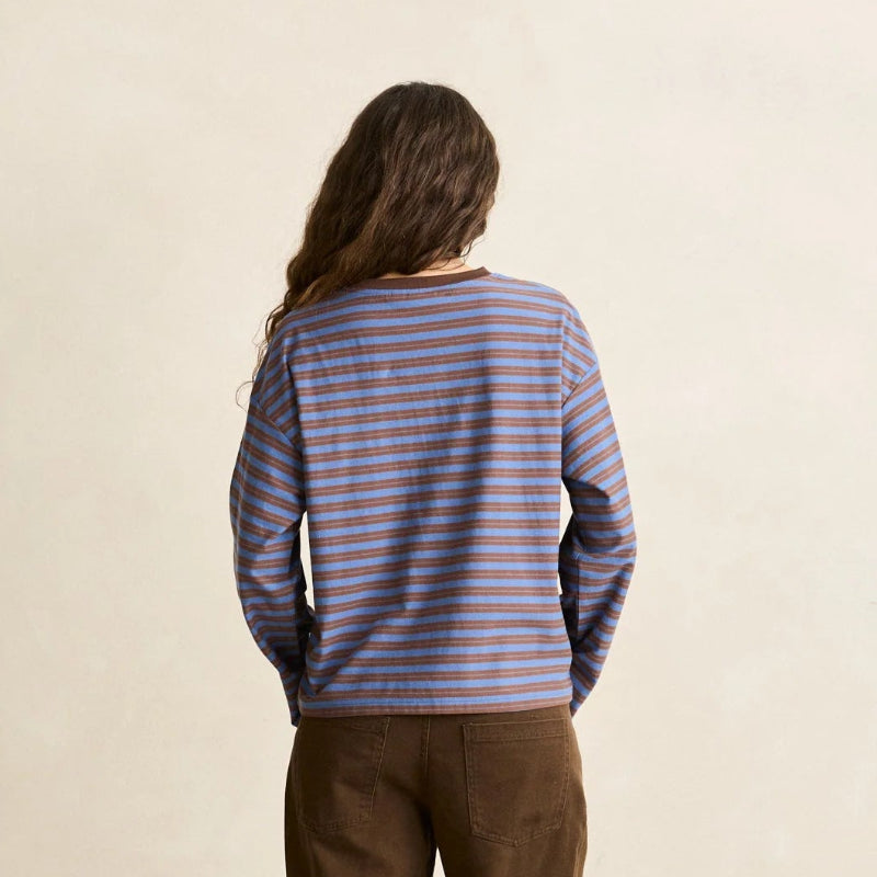 Rhythm Porto Strip Long Sleeve - Cafe