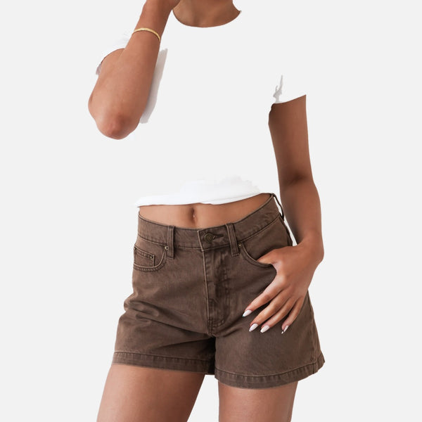 Rhythm Staple Denim Short - Chocolate - view 2 | Propaganda Streetwear & Skate