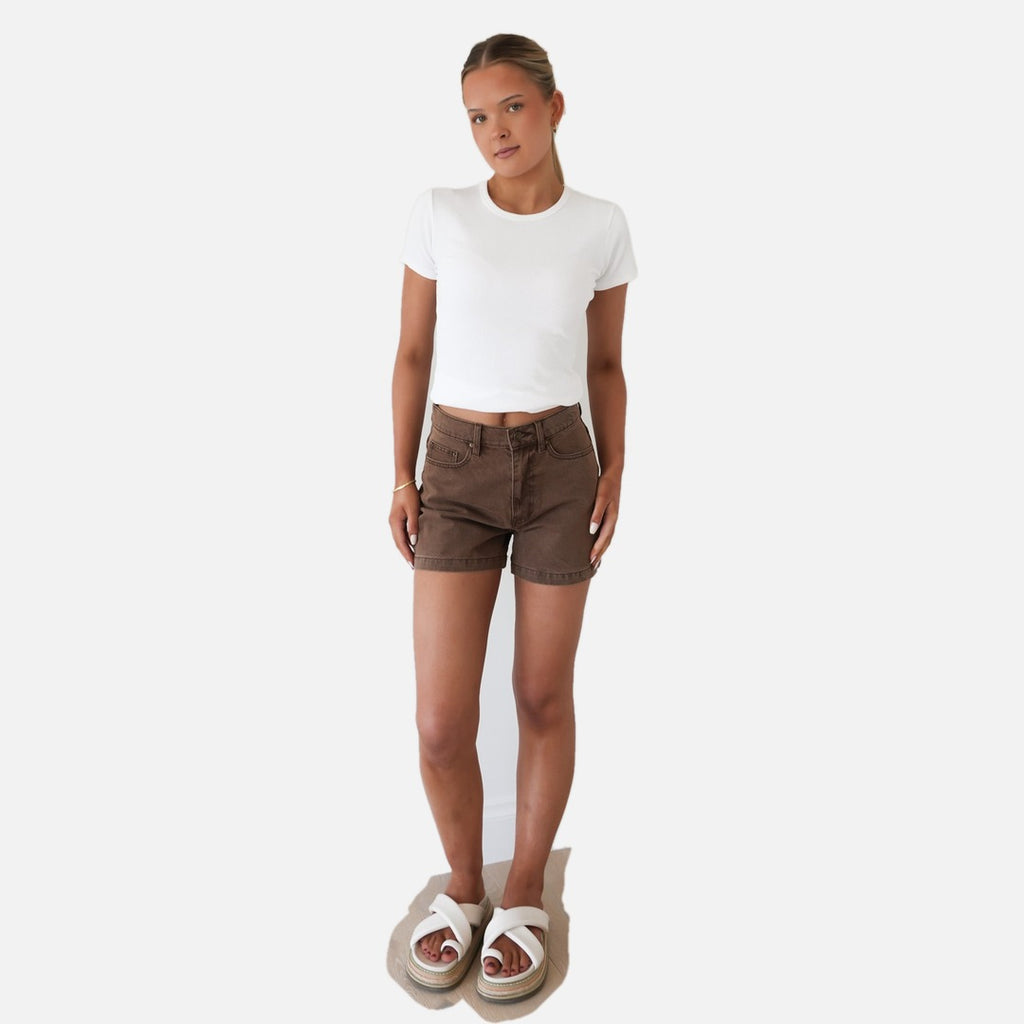 Rhythm Staple Denim Short - Chocolate - view 3 | Propaganda Streetwear & Skate