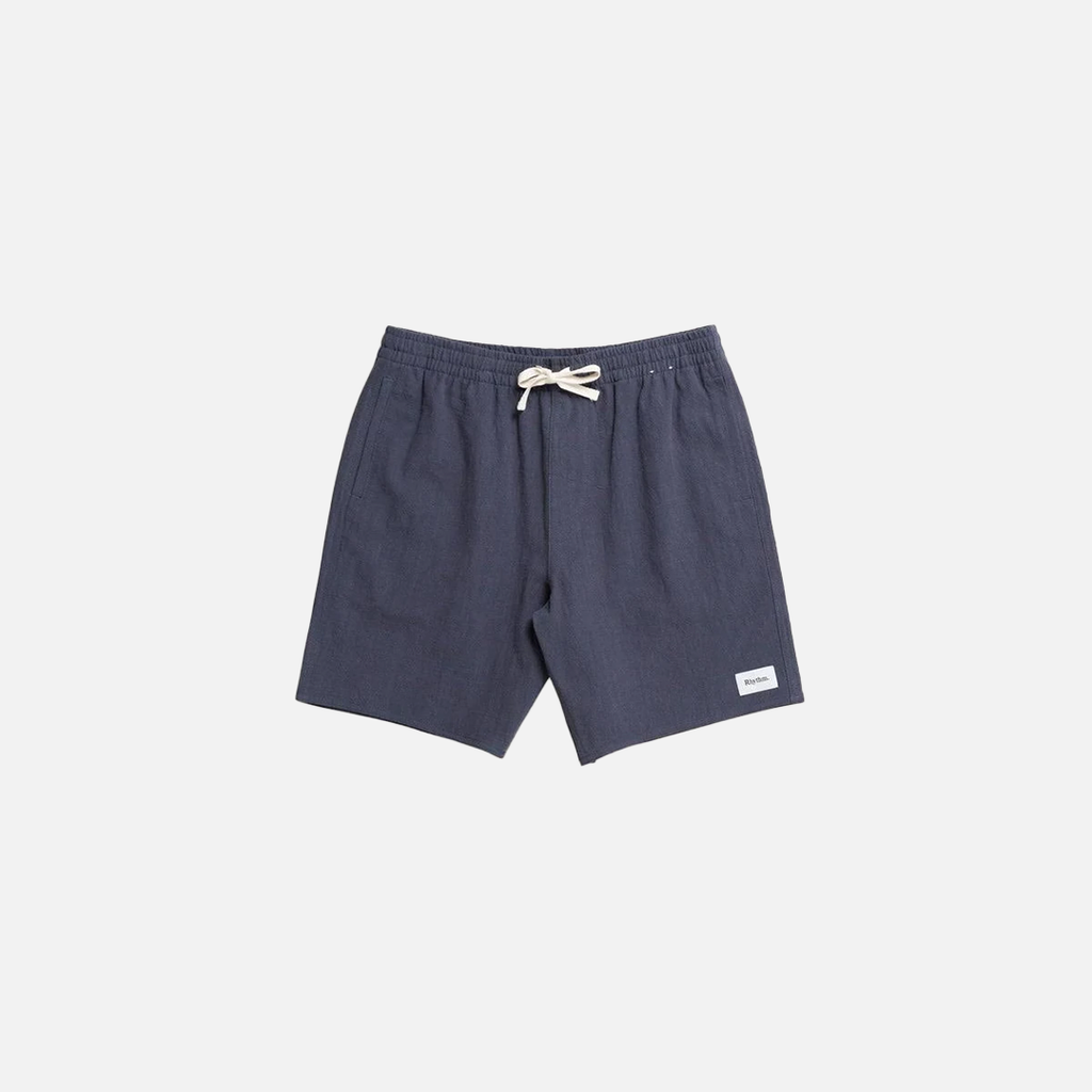 Rhythm Textured Linen Jam Short - Navy