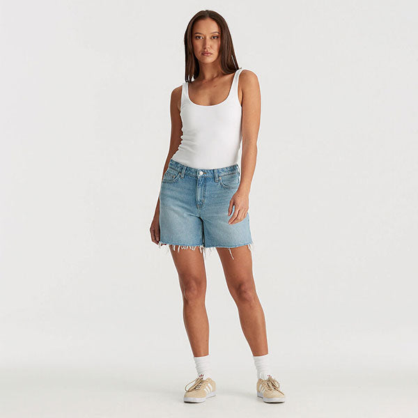 Riders Mid Straight Short - Oblique Blue