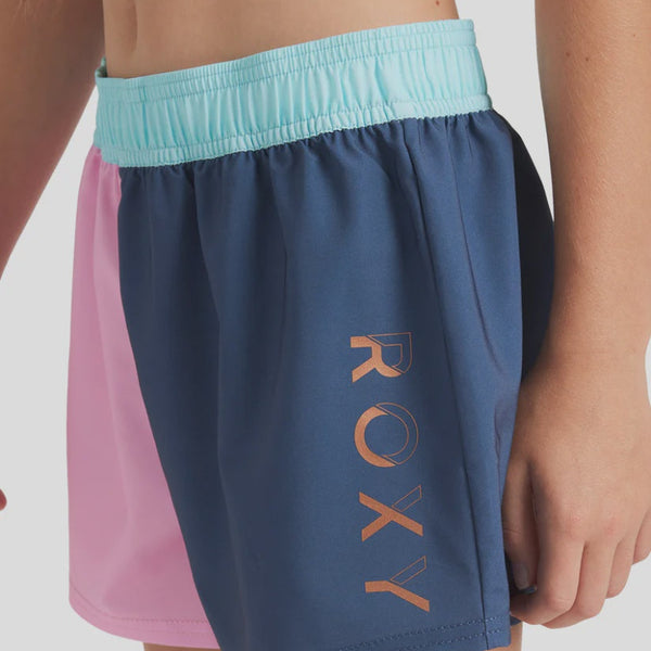 Roxy Girls Colorblock Boardshorts - Vintage Indigo