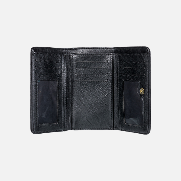 Roxy Crazy Diamond Tri Fold Wallet - Anthracite Black