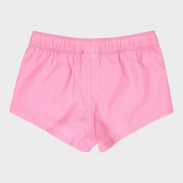 Pink shorts on a light gray background
