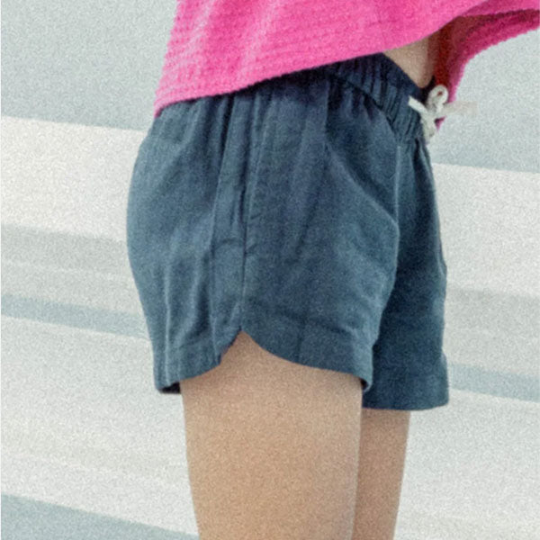Roxy Girls Una Mattina Elastic Waist Shorts - Mood Indigo