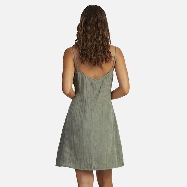 Roxy Santorini Slip Dress - Agave Green