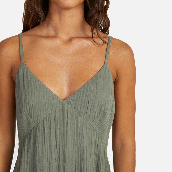 Roxy Santorini Slip Dress - Agave Green