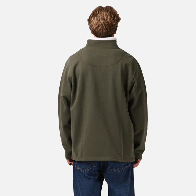 RPM 90s 1/4 Zip Sweater - Olive/White
