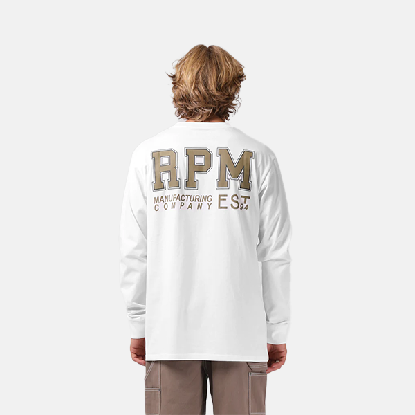 RPM College 94 Long Sleeve Tee - White