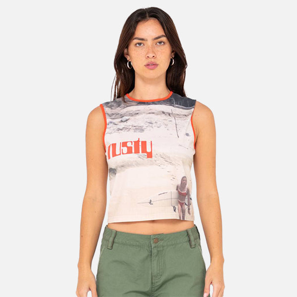 Rusty All Ova Skimmer Tank - White