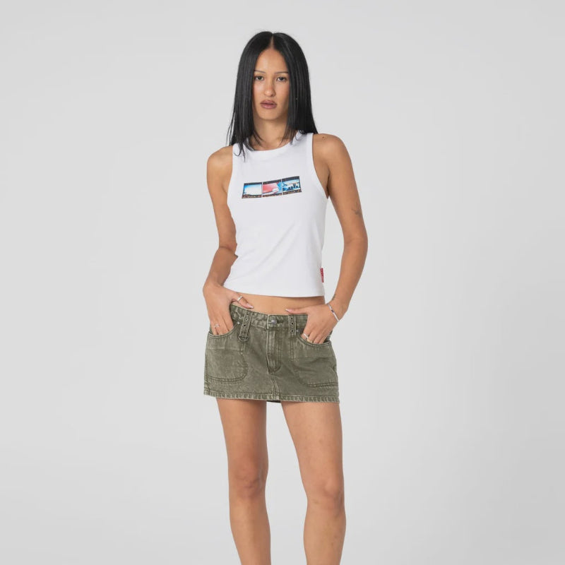 Rusty Alley Low Rise Denim Mini Skirt - Savana
