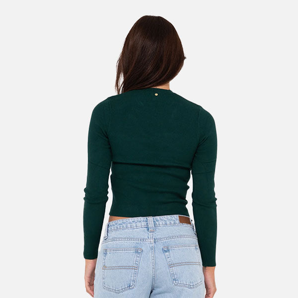 Rusty Amelia Skimmer Knit Top - Emerald