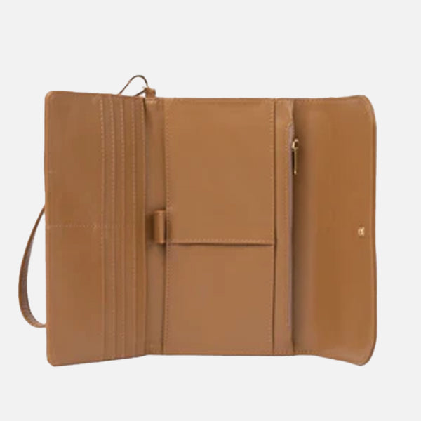 Rusty Aria Suede Travel Wallet - Tan