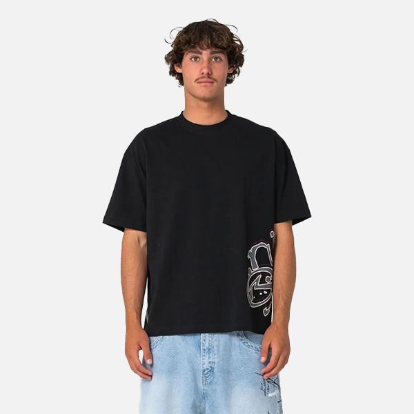 Rusty Art Attack Tee - Black