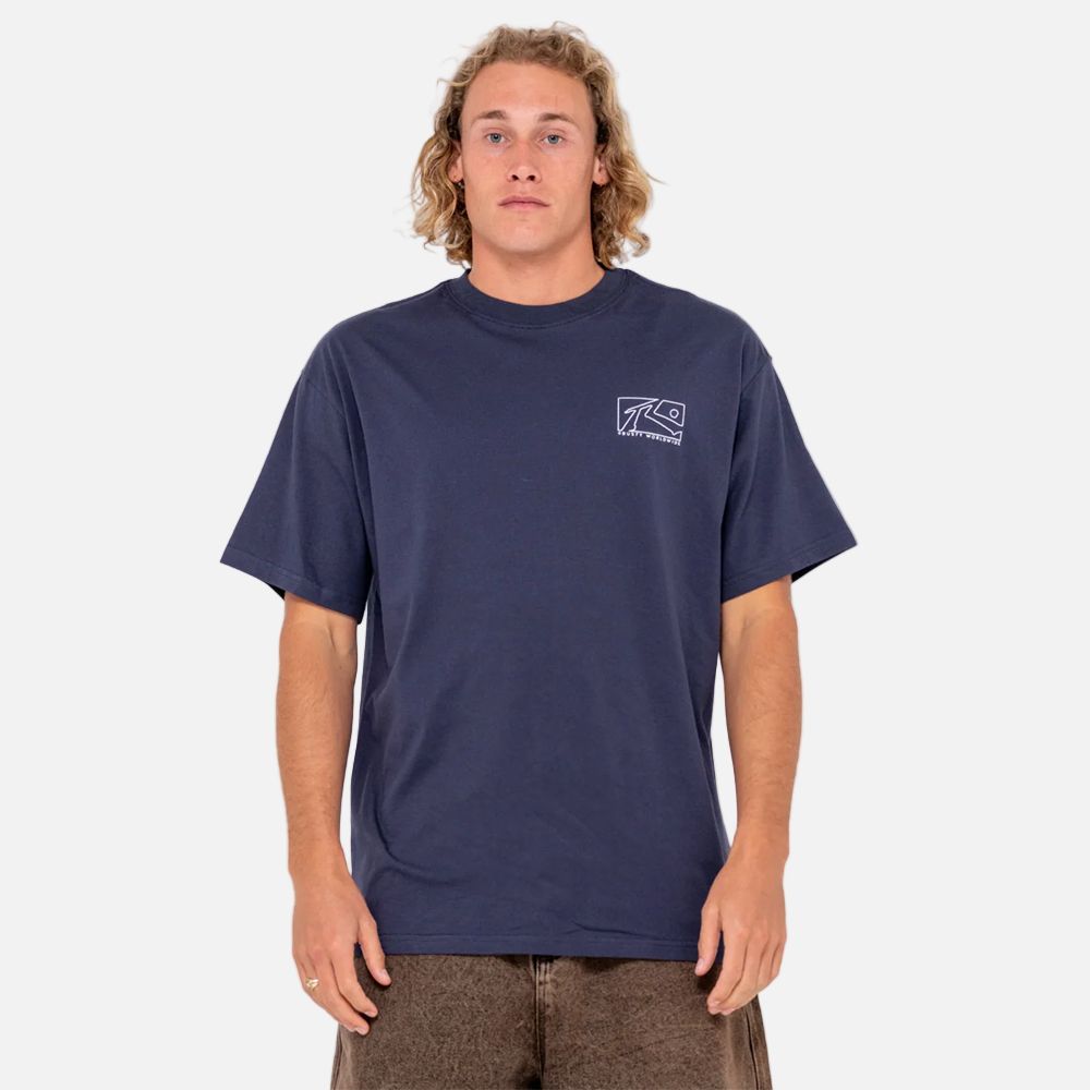 Rusty Boxed Out Tee - Navy
