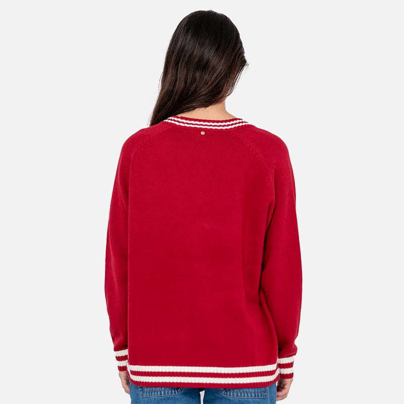 Rusty Cambridge Oversized Cardigan - Rhubarb