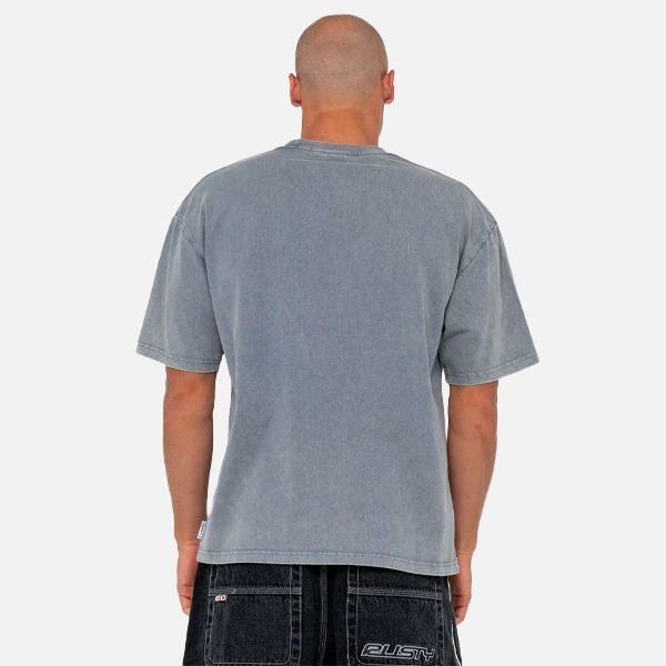 Rusty Crusoe Wash Tee - China Blue