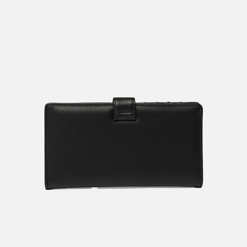 Rusty Essence Flap Wallet - Black