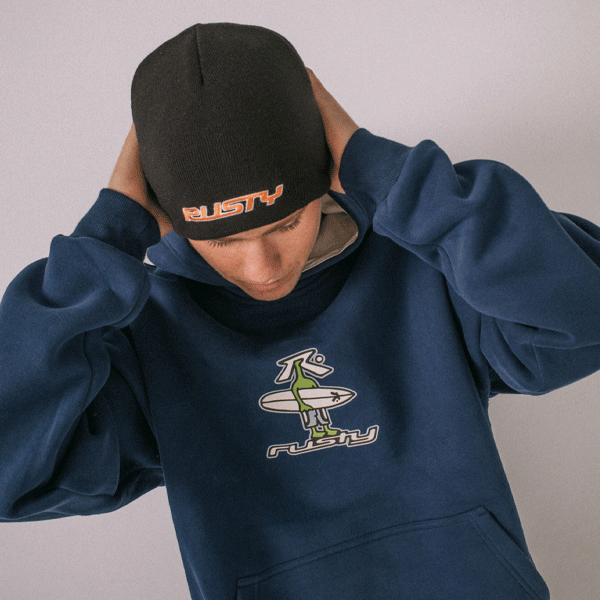 Rusty Flip Daddy Reversible Beanie - Black