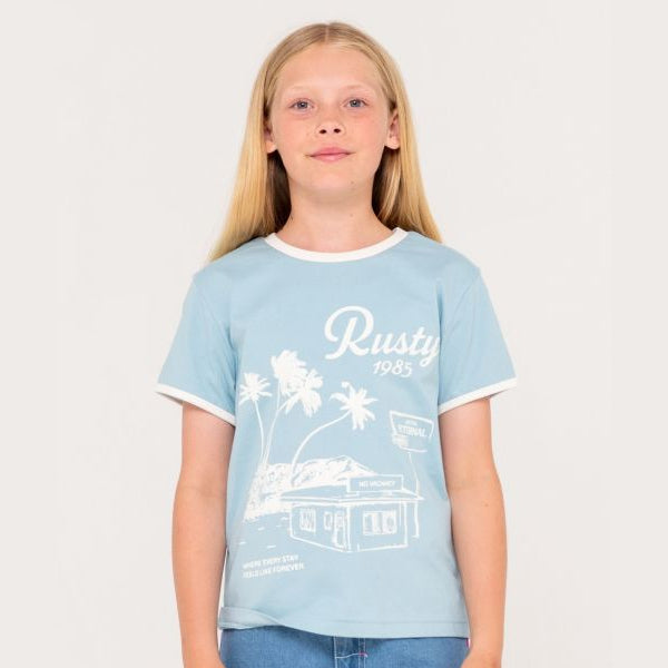 Rusty Girls Sunset Wishes Ringer Tee - GCK