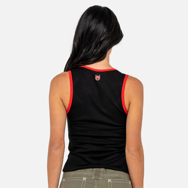 Rusty Hilton Devil Scoop Neck Tank - Black