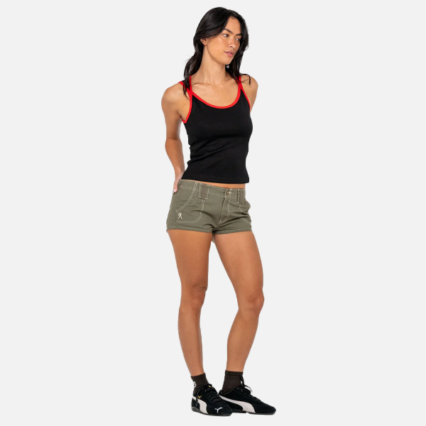 Rusty Hilton Devil Scoop Neck Tank - Black