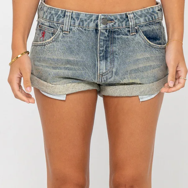 Rusty Norty Phoenix Low Rise Denim Short - Dirty Dawg