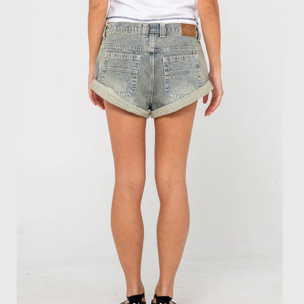 Rusty Norty Phoenix Low Rise Mini Denim Short - DWG